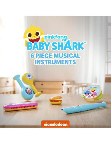 Conjunto de Instrumentos Musicales Lollipop - Flauta, Maracas, Armónica, Pandereta