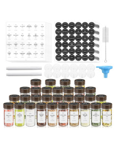 Set de 30 Tarros de Especias VIBRATITE 4 oz con Etiquetas