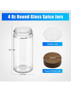 Set de 30 Tarros de Especias VIBRATITE 4 oz con Etiquetas 2