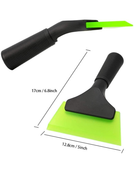 Limpiaparabrisas de Goma FOSHIO Verde 17x13 cm Mango Antideslizante