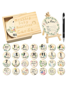 Conjunto de Carteles de Hitos Mensuales Bebé Wesiti - 31 Piezas
