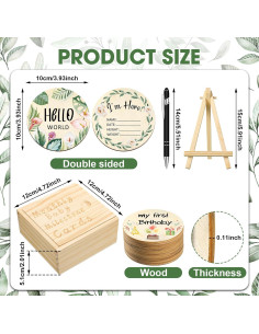 Conjunto de Carteles de Hitos Mensuales Bebé Wesiti - 31 Piezas 2