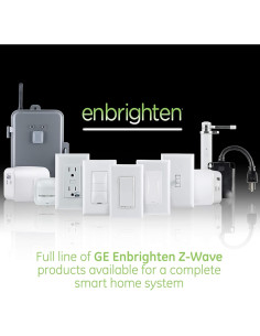 Interruptor Adicional GE Enbrighten 47186 Negro Z-Wave Zigbee 2