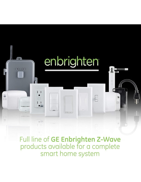 Interruptor Adicional GE Enbrighten 47186 Negro Z-Wave Zigbee