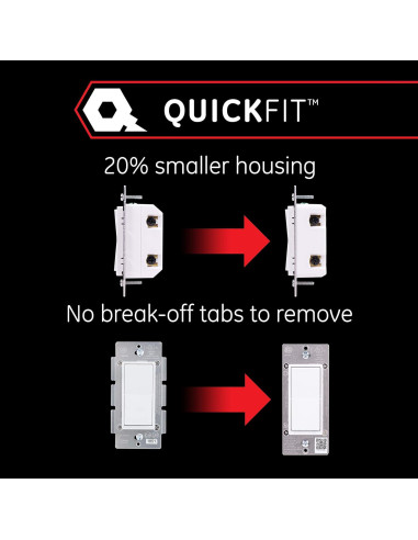 Interruptor Adicional GE Enbrighten 47186 Negro Z-Wave Zigbee