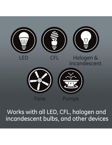 Interruptor Adicional GE Enbrighten 47186 Negro Z-Wave Zigbee