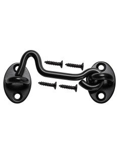 Pestillo de puerta de granero Klurent 10.16 cm metal negro