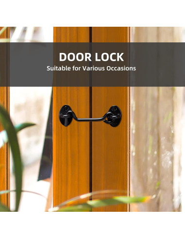 Pestillo de puerta de granero Klurent 10.16 cm metal negro