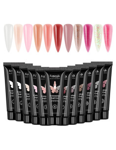Kit de Gel Polímero 12 Colores Sotong - Extensión Rápida Uñas