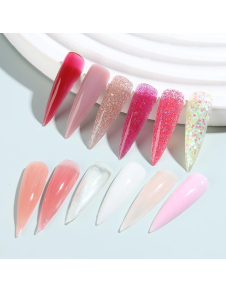 Kit de Gel Polímero 12 Colores Sotong - Extensión Rápida Uñas