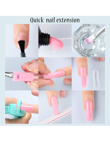 Kit de Gel Polímero 12 Colores Sotong - Extensión Rápida Uñas