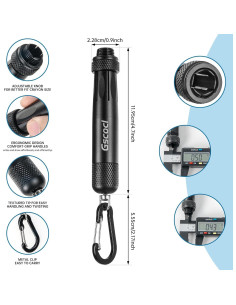 Soporte de Crayón de Aluminio Gscocl Negro para Crayones 1.27 cm 2