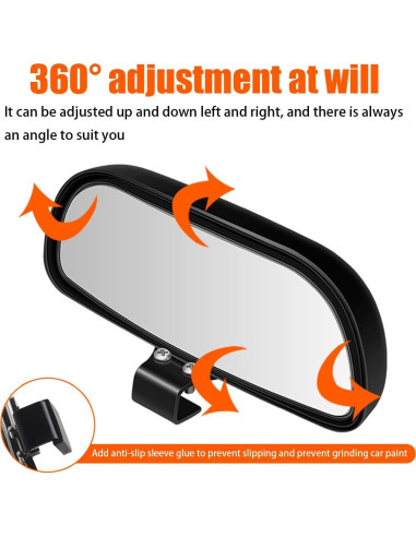 Espejo Convexo Ajustable BESULEN para Coche - 14.5x6.6cm