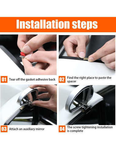 Espejo Convexo Ajustable BESULEN para Coche - 14.5x6.6cm