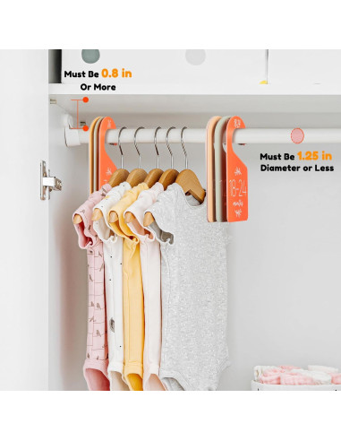 Divisores de Armario para Bebés Giftacity - 7 Organizadores de Ropa