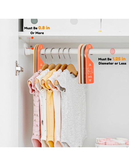 Divisores de Armario para Bebés Giftacity - 7 Organizadores de Ropa