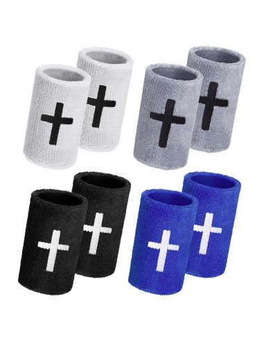 4 Muñequera Deportiva Shyyween LOO0072 Absorbente Color Mezclado