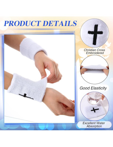 4 Muñequera Deportiva Shyyween LOO0072 Absorbente Color Mezclado