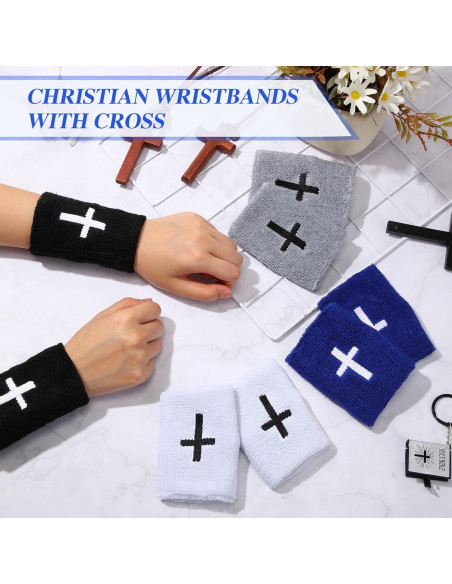 4 Muñequera Deportiva Shyyween LOO0072 Absorbente Color Mezclado