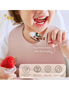 Cubiertos para Bebés Qkie - Cucharas y Tenedores Antiasfixia 2