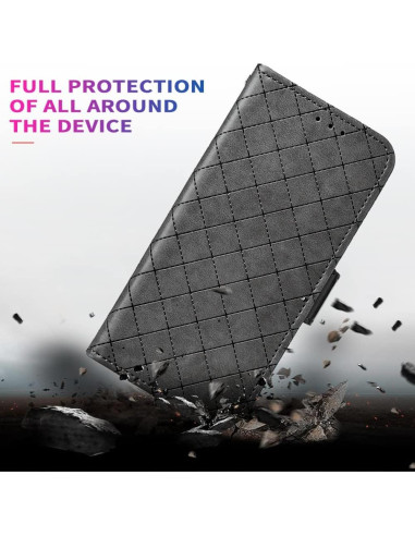 Funda Cartera ELISORLI Flip Gris para Cricket Icon 2 y AT&T