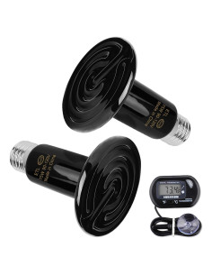 Lámpara de Calor Cerámica 75W OMAYKEY para Reptiles y Anfibios