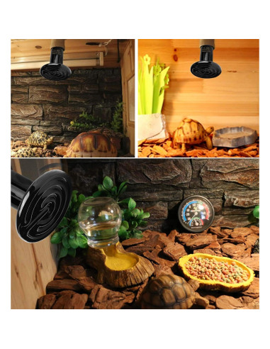 Lámpara de Calor Cerámica 75W OMAYKEY para Reptiles y Anfibios