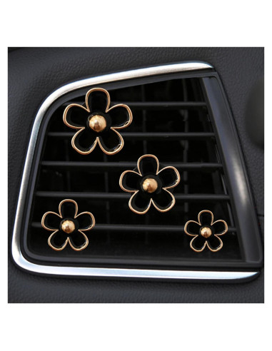 4 Clips de Metal Margarita CYG&CL para Ventilación de Coche