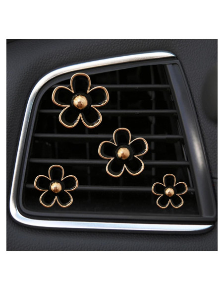 4 Clips de Metal Margarita CYG&CL para Ventilación de Coche