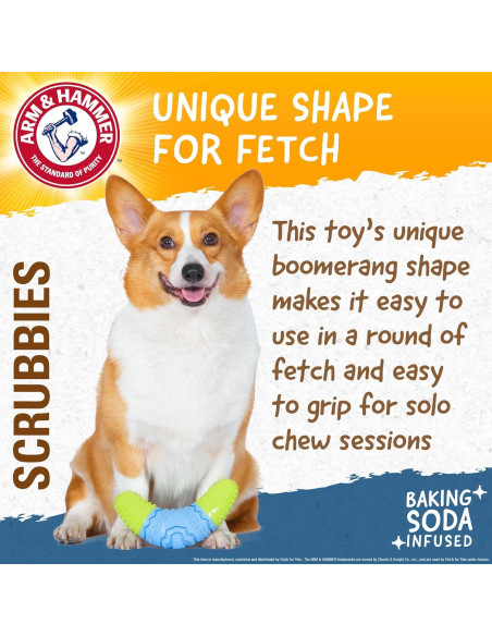 Juguete Masticable Boomerang Arm & Hammer para Perros Adultos 17.78 cm