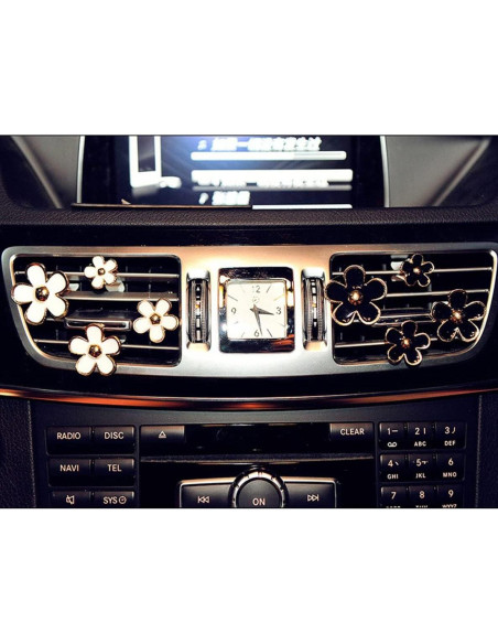 4 Clips de Metal Margarita CYG&CL para Ventilación de Coche