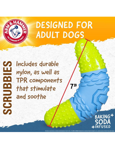 Juguete Masticable Boomerang Arm & Hammer para Perros Adultos 17.78 cm