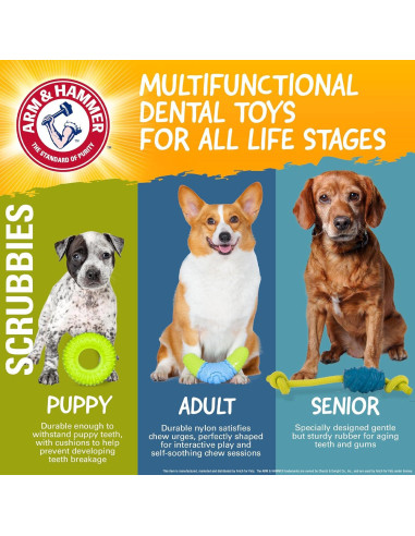 Juguete Masticable Boomerang Arm & Hammer para Perros Adultos 17.78 cm