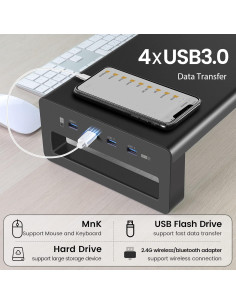 Soporte para Monitor Vaydeer con Hub USB 3.0 - Hasta 27" 2