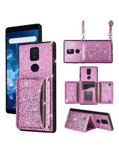 Funda billetera Furiet Rosa para Cricket Icon 3/Splendor/AT&T Motivate 2