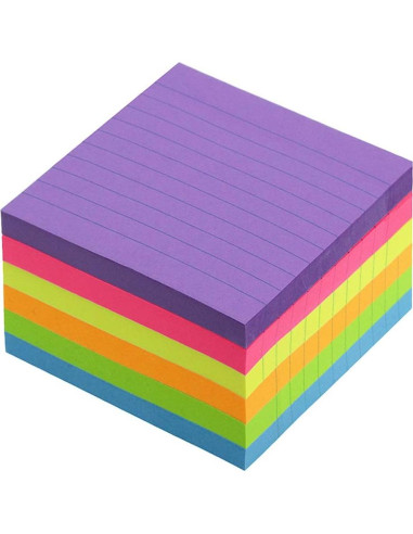 Notas Adhesivas Compra Temprana 7.62x7.62 cm 6 Colores 600 Hojas