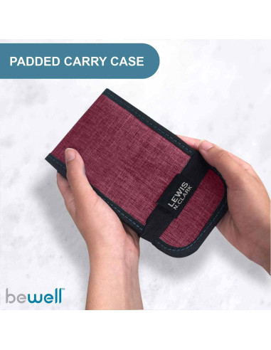 Organizador de Pastillas Plegable Lewis N. Clark - 14 Compartimentos Burdeos