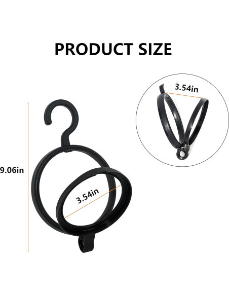 5 Soportes Plegables para Pelucas y Sombreros Aimpiwt - Negro