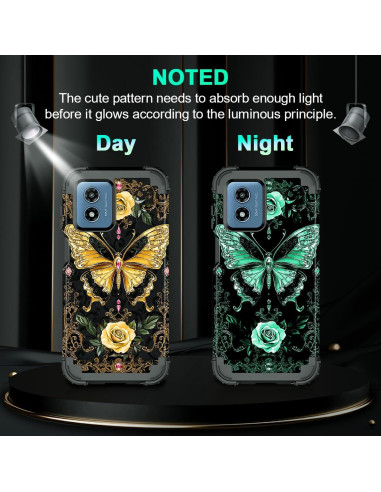 Funda Miqala para Moto G Play 5G 2024, Brilla en la Oscuridad