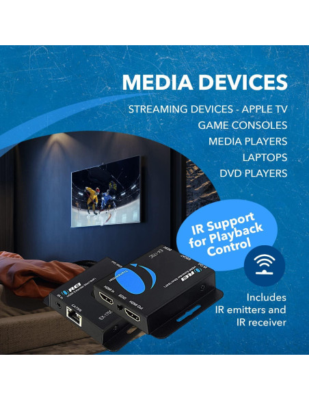 Extensor HDMI OREI EX-170C 4K sobre Ethernet hasta 50m