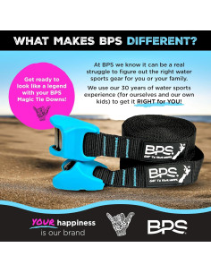 Correas de Amarre BPS 15 pies Mágicas para Kayak y Surf 2
