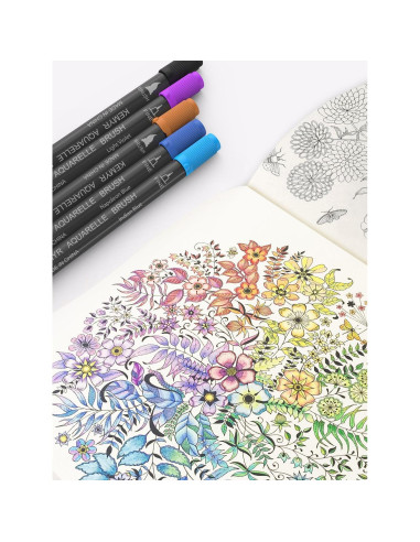 Set de 36 Marcadores Duales KEMYR Punta Fina y Pincel