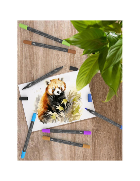 Set de 36 Marcadores Duales KEMYR Punta Fina y Pincel