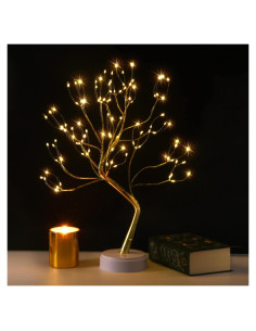 Lámpara de Árbol de Hadas ALFANITE 50.8cm 108 LEDs Dorada