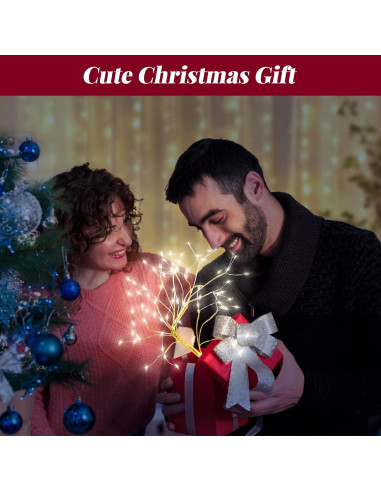 Lámpara de Árbol de Hadas ALFANITE 50.8cm 108 LEDs Dorada