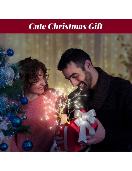 Lámpara de Árbol de Hadas ALFANITE 50.8cm 108 LEDs Dorada