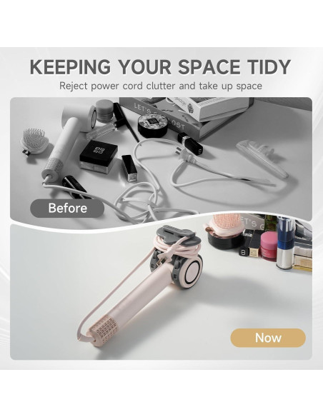 Organizador de Cable para Secador de Pelo Genérico - Silicona Gris