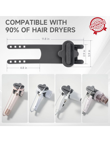 Organizador de Cable para Secador de Pelo Genérico - Silicona Gris