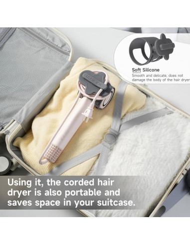 Organizador de Cable para Secador de Pelo Genérico - Silicona Gris