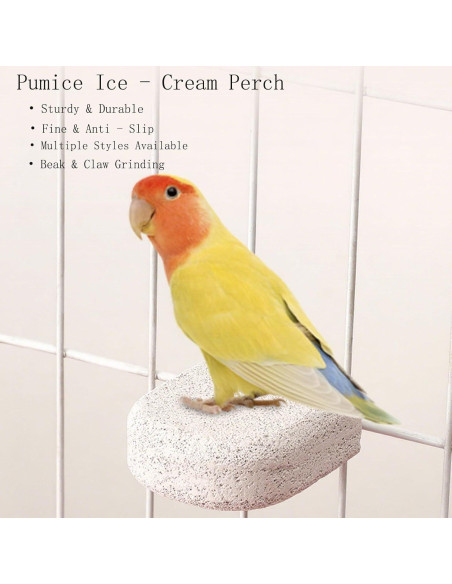 Percha de Cuerda para Pájaros TogyGooty 60 cm con 2 Soportes de Calcio